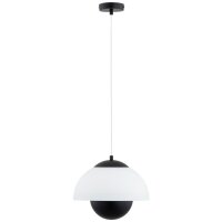 H&auml;ngelampe Glas Schwarz E27 L:30 cm Modern dekorativ
