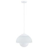 Pendelleuchte Glas Wei&szlig; E27 L:30 cm Modern dekorativ