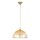 H&auml;ngelampe Glas Gold Bernstein E27 rund &Oslash;36 cm blendarm