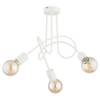 Deckenleuchte Retro 3-flammig Metall Creme E27 B:48 cm