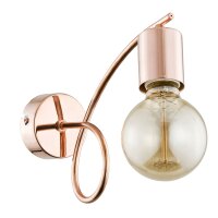 Wandleuchte Metall Kupfer E27 B:8 cm Modern gem&uuml;tlich