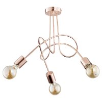 Deckenlampe 3-flammig Metall Kupfer E27 B:48 cm Retro