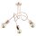 Deckenlampe 3-flammig Metall Kupfer E27 B:48 cm Retro