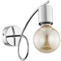 Wandleuchte Metall Chrom E27 B:8 cm Modern dekorativ