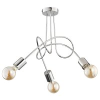 Deckenlampe 3-flammig Metall Chrom E27 B:48 cm Retro