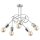 Deckenlampe 5-flammig Metall Chrom E27 L:50 cm Retro