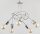 Deckenlampe 5-flammig Metall Chrom E27 L:50 cm Retro
