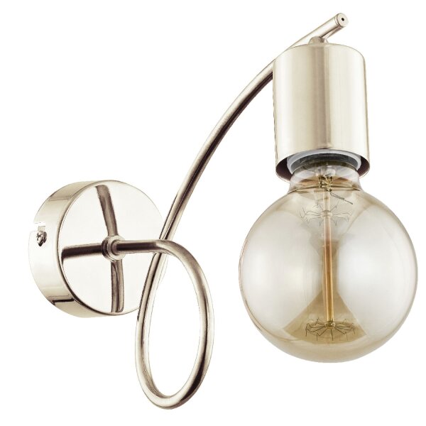 Wandleuchte Metall Gold E27 B:8 cm Retro dekorativ