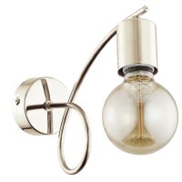 Wandleuchte Metall Gold E27 B:8 cm Retro dekorativ