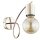 Wandleuchte Metall Gold E27 B:8 cm Retro dekorativ