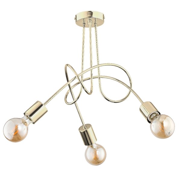 Deckenlampe Metall Gold E27 L:48 cm Modern dekorativ