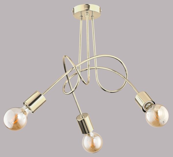 Deckenlampe Metall Gold E27 L:48 cm Modern dekorativ