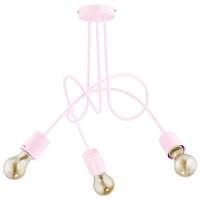 Deckenlampe Kinder 3-flammig Rosa E27 L:48 cm M&auml;dchen