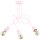 Deckenlampe Kinder 3-flammig Rosa E27 L:48 cm M&auml;dchen