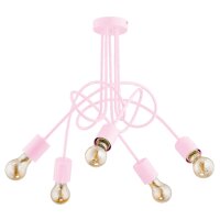 Deckenleuchte Kinder 5-flammig Rosa E27 B:50 cm M&auml;dchen