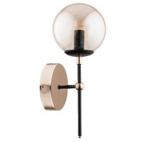Wandleuchte blendarm Glas Gold Bernstein E14 B:14 cm