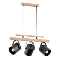 Pendelleuchte verstellbar Metall Schwarz E27 L:63 cm