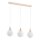 H&auml;ngelampe blendarm 3-flammig Glas Holz E14 L:82 cm