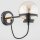 Wandlampe Glas Schwarz Bernstein E14 B:13 cm Modern