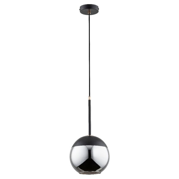 Pendelleuchte Rauchglas Schwarz E27 Ø20 cm dekorativ