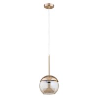 Pendelleuchte Glas Bernstein Gold E27 L:20 cm Modern