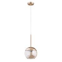 Pendelleuchte Glas Bernstein Gold E27 L:20 cm Modern