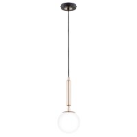H&auml;ngelampe Glas Metall Schwarz E14 L:15 cm wohnlich