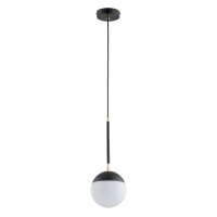 H&auml;ngelampe Glas Schwarz blendarm E14 L:15 cm Modern