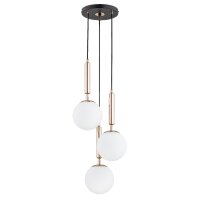 Pendelleuchte 3-flammig Glas Schwarz E14 L:28 cm