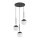 Pendelleuchte 3-flammig Glas Schwarz Modern E14 L:44 cm