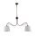 Pendelleuchte Grau Braun Stoff L:80cm Esstisch