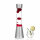 Lavalampe Rot Silber 39,5 cm hoch G9 Retro Design