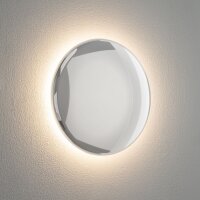 LED Wandleuchte Chrom Alu indirekt 3000K Ø21 cm rund
