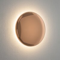 LED Wandleuchte indirekt Braun Aluminium 3000K Ø21 cm