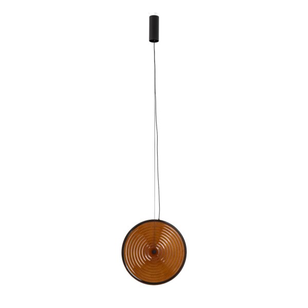 LED Pendelleuchte Schwarz Bernstein 3000K Ø34,5 cm rund
