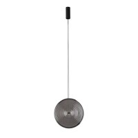 LED Pendelleuchte Schwarz Rauchglas 3000K Ø34,5 cm...
