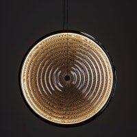 LED Pendelleuchte Schwarz Rauchglas 3000K Ø34,5 cm...