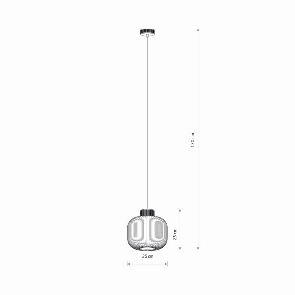 Pendelleuchte blendarm Beige Glas Keramik E27 Ø25 cm