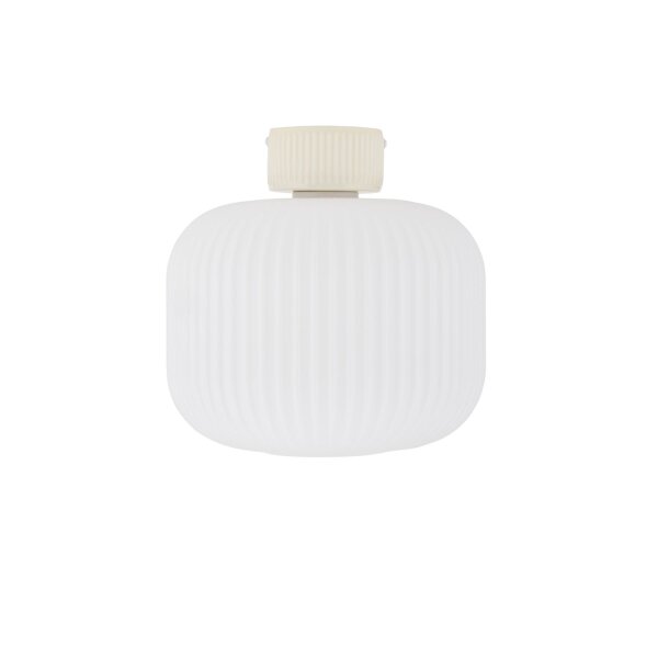 Deckenleuchte Beige Glas Keramik E27 B:25 cm Modern