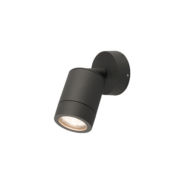 Wandleuchte verstellbar Aluminium Graphit GU10 H:14 cm