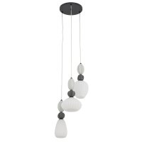 Pendelleuchte blendarm Keramik Glas Schwarz E14...