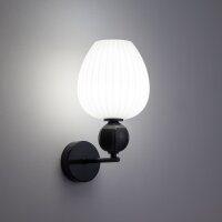 Wandleuchte blendarm Schwarz Keramik Glas E14 B:17 cm