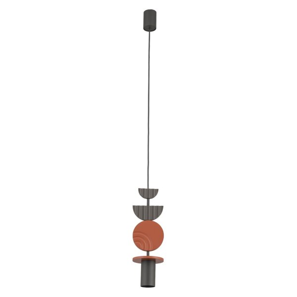 Pendelleuchte Grau Terrakotta Stahl GU10 Ø12 cm Modern