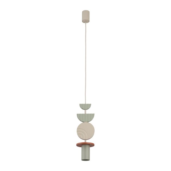 Pendelleuchte Beige Terrakotta Modern GU10 Ø12 cm Stahl