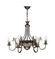 Rustikaler Lüster BELRAD Shabby Braun Ø62cm...