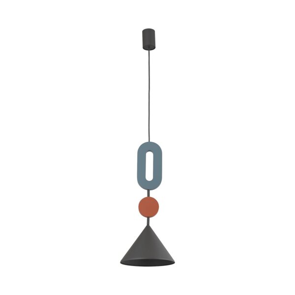 Pendelleuchte Blau Terrakotta Graphit GU10 Ø20,5 cm