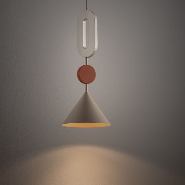 Pendelleuchte Beige Terrakotta GU10 Ø20,5 cm Modern