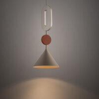 Pendelleuchte Beige Terrakotta GU10 Ø20,5 cm Modern