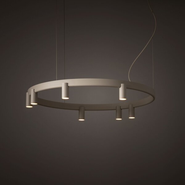 Pendelleuchte Beige GU10 Ø80 cm Modern dekorativ rund