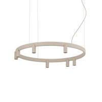 Pendelleuchte Beige GU10 Ø80 cm Modern dekorativ rund